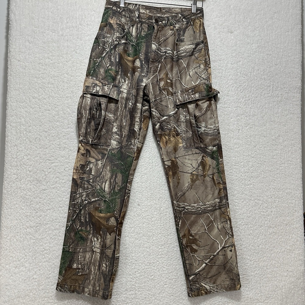 Cabelas Real Tree Men's REG Camo Hunting Cargo Outdoor Pants Size 30